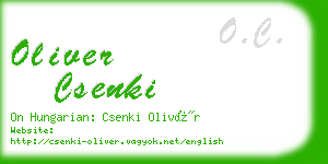 oliver csenki business card